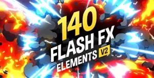 دانلود پروژه آماده افترافکت ترنزیشن و دود Flash FX Elements