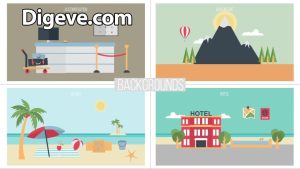 دانلود پکیج موشن گرافی متحرک افترافکت Flat Animated Icons Library