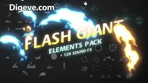 دانلود پروژه آماده افترافکت المان و ترنزیشن flash giant