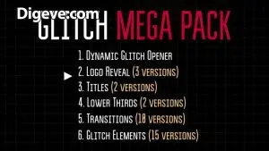 دانلود پروژه آماده افترافکت پکیج پارازیت glitch mega pack