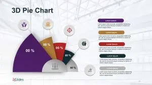 دانلود قالب رایگان پاورپوینت اینفوگرافی 3D Pie Chart-creative