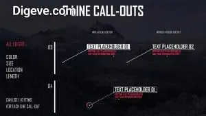 دانلود پروژه آماده افترافکت اینفوگرافی line callouts