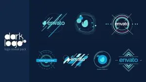 دانلود پروژه آماده افترافکت پکیج لوگو ساده  Dark Logo Pack