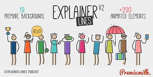 دانلود پروژه آماده افترافکت موشن گرافی Explainer Lines Toolkit