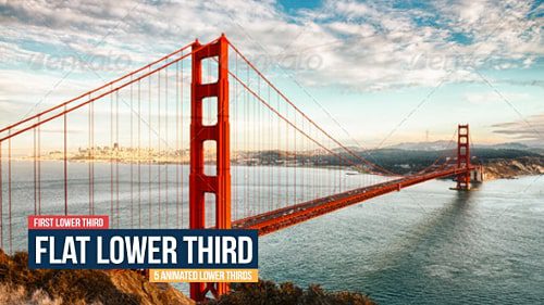دانلود پروژه آماده افترافکت زیرنویس Flat Lower Thirds