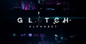 دانلود پروژه آماده افترافکت حروف الفبا پارازیت Glitch Alphabet