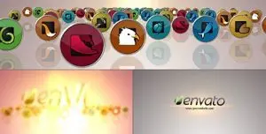 دانلود پروژه آماده افترافکت لوگو Media Icons Logo