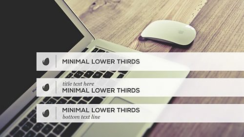دانلود پروژه آماده افترافکت زیرنویس Minimalist Lower Thirds Template