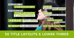 دانلود پروژه آماده افترافکت پکیج تایتل و زیرنویس text layouts lower thirds