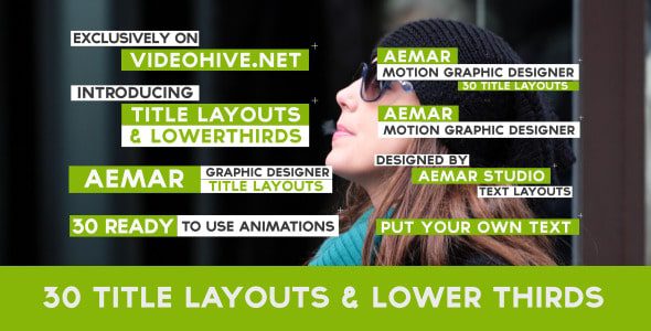 دانلود پروژه آماده افترافکت پکیج تایتل و زیرنویس text layouts lower thirds