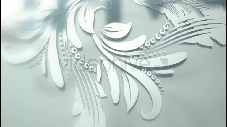 دانلود پروژه آماده افترافکت لوگو گل سفید white floral logo