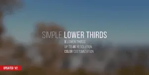دانلود پروژه آماده افترافکت زیرنویس Simple Lower Thirds
