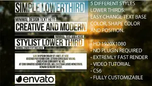 دانلود پروژه آماده افترافکت زیرنویس Simple Lower Thirds