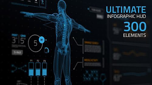 دانلود پروژه آماده افترافکت اینفوگرافی Ultimate Infographic HUD