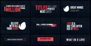 دانلود پروژه آماده افترافکت پکیج تایتل Minimal Titles