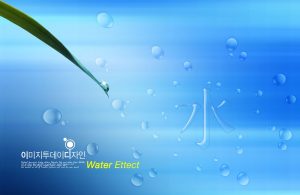 دانلود طرح لایه باز قطرات باران با بکگراند آبی