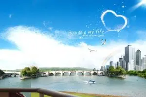 دانلودفایل لایه باز دریاچه و طبیعت