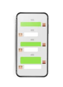 دانلود وکتور لایه باز چت گوشی موبایل