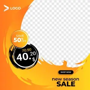 دانلود وکتور لایه باز تخفیف پنجاه درصدی