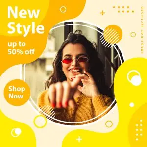 دانلود وکتور لایه باز تخفیف برای فروش لباس های زنانه