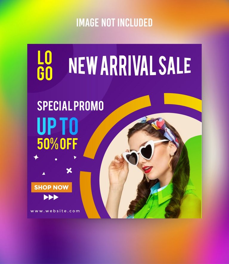 دانلود وکتور لایه باز پوستر فروش محصول