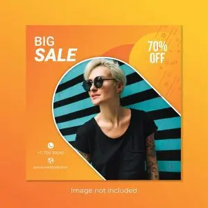 دانلود وکتور لایه باز پوستر فروش محصول