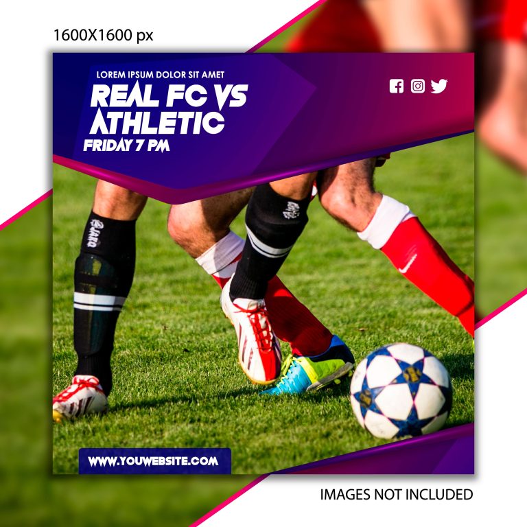 دانلود وکتور لایه باز پوستر ورزش فوتبال