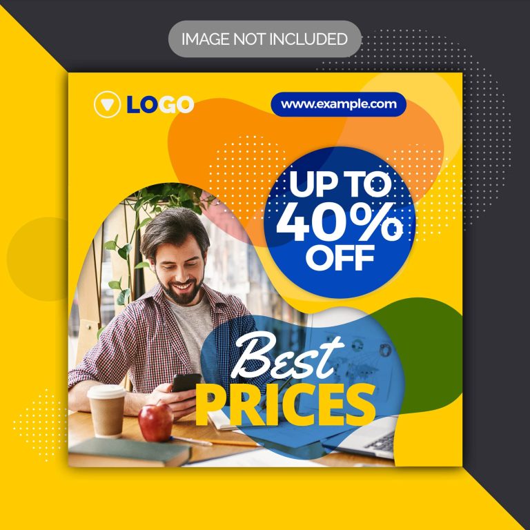 دانلود طرح لایه باز قالب پست اینستاگرام فروش محصول