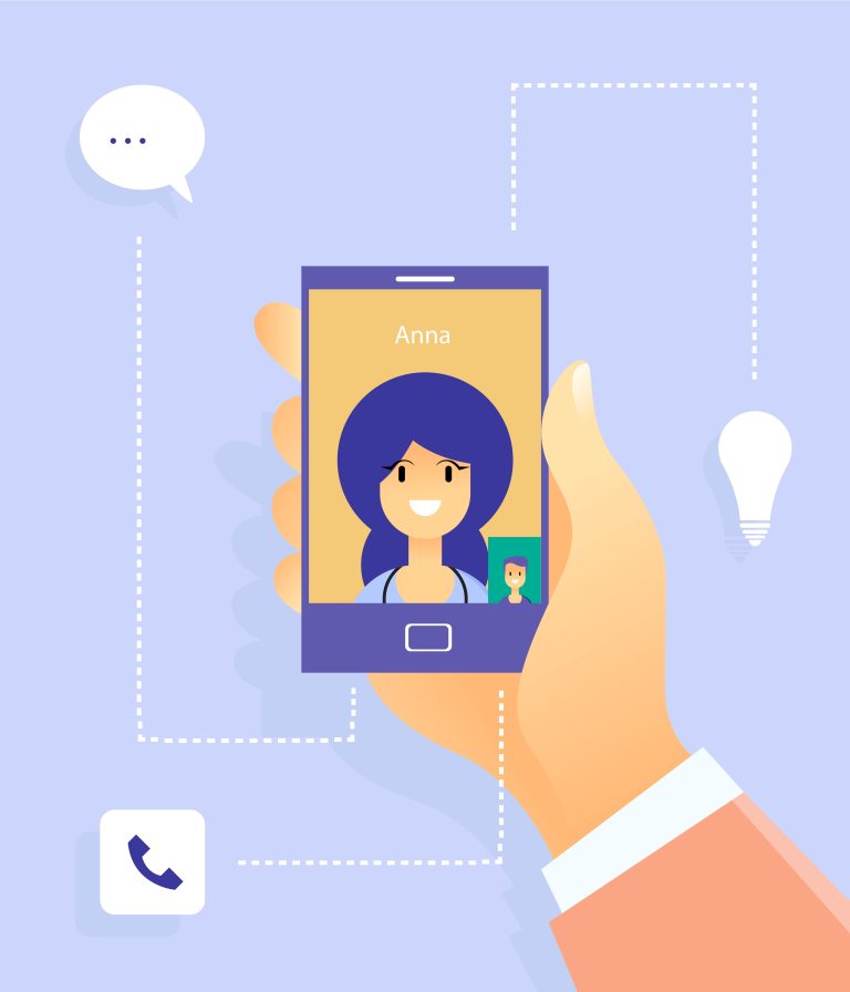 دانلود وکتور لایه باز ویدیو کال ،تماس تصویری