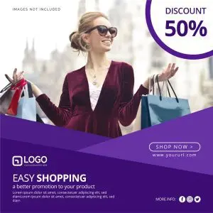 دانلود وکتور لایه باز فروش محصول با تخفیف پنجاه درصدی