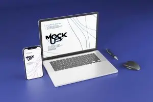 دانلود طرح لایه باز موکاپ لپ تاپ و موبایل