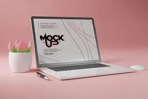 دانلود طرح لایه باز موکاپ لپ تاپ
