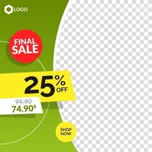 دانلود وکتور لایه باز فروش با تخفیف بیست و پنج درصدی