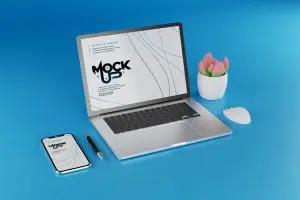 دانلود طرح لایه باز موکاپ لپ تاپ و موبایل