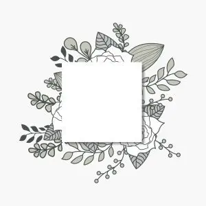 دانلود وکتور لایه باز کادر بندی با طراحی گل و برگ