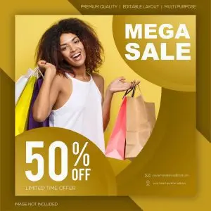 دانلود وکتور لایه باز فروش محصولات با تخفیف ویژه