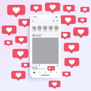دانلود وکتور لایه باز لایک اینستاگرام