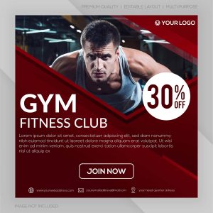 وکتور لایه باز پوستر ورزشی باشگاه تناسب اندام