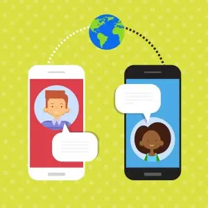 دانلود وکتور لایه باز ارتباطات آنلاین با اینترنت
