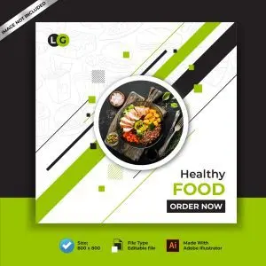 دانلود وکتور لایه باز تخفیف غذا و رستوران