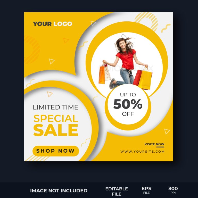 دانلود وکتور لایه باز فروش محصولات با تخفیف ویژه