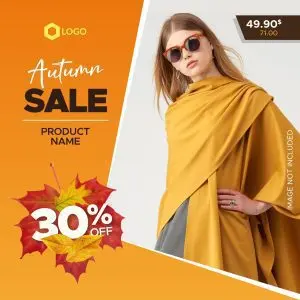 وکتور لایه باز فروش لباس زنانه پاییزی
