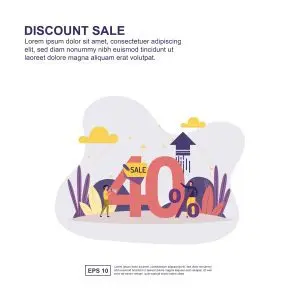 دانلود وکتور لایه باز فروش محصول با تخفیف