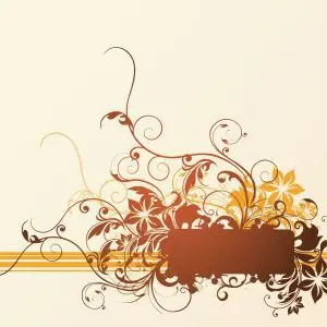 دانلود وکتور لایه باز حاشیه گل و بوته