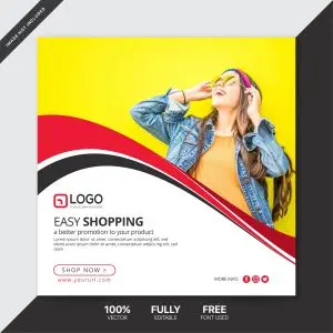 دانلود وکتور لایه باز هدر و سربرگ فروشگاه آنلاین