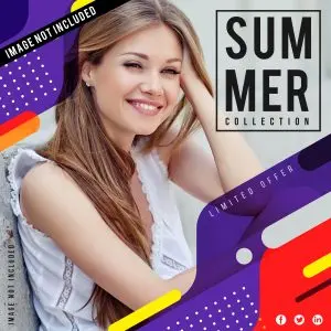 دانلود وکتور لایه باز فروش لباس تابستانی