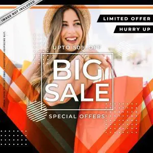 دانلود وکتور لایه باز فروش محصول با تخفیف ویژه