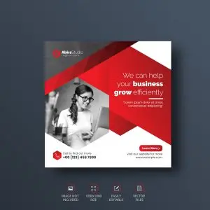 دانلود وکتور لایه باز پست اینستاگرام شرکتی