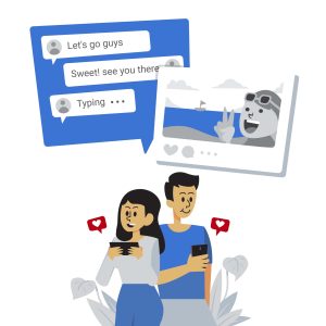 دانلود وکتور لایه باز المان های فضای مجازی social media