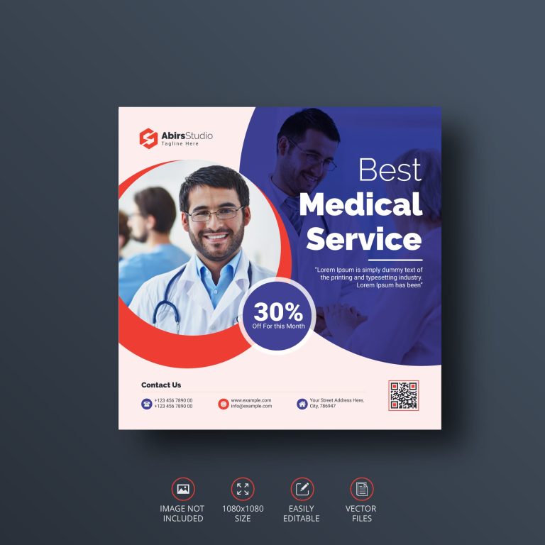 دانلود وکتور لایه باز پوستر پزشکی
